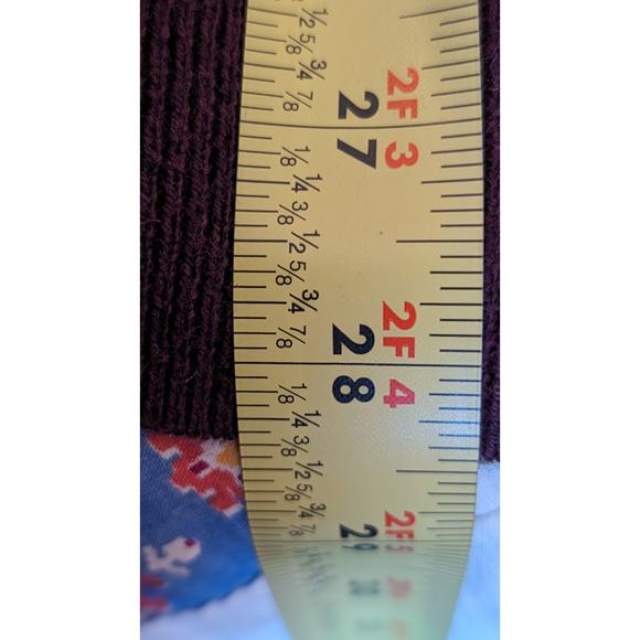 Nordstrom Men's Shop Cotton Cashmere Blend Quarter Zip Burgundy Sweater Mens XL - Picture 7 of 9